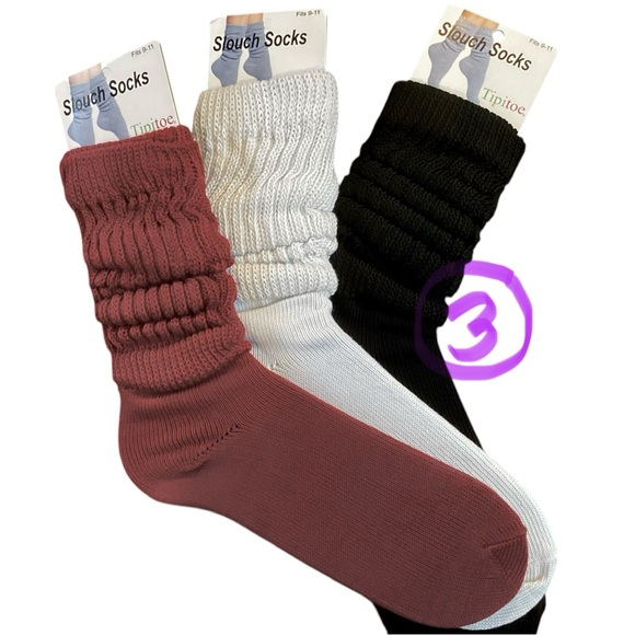 NEW COLOR PACKS! 🍂3 Pair Thick/Chunky Slouch Socks Ladies - Picture 11 of 14